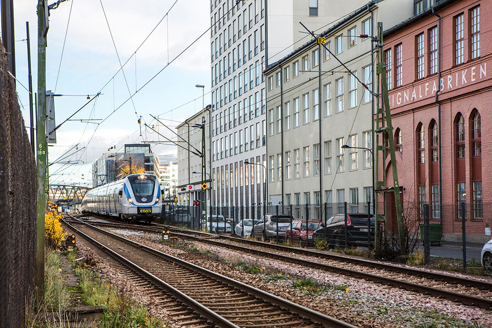Ingång till Barkarby station.